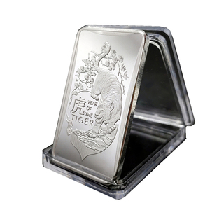 外贸外国银行纪念币块镀银块 创意纪念币工艺品镀银条浮雕装饰