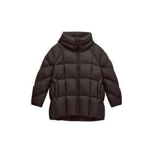 佧茜文零压感云朵羽绒服2025冬季新款松弛立领连帽百搭外套女