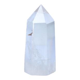 天然白水晶柱原石单尖六棱柱手链消磁石送礼家居办公室装饰摆件