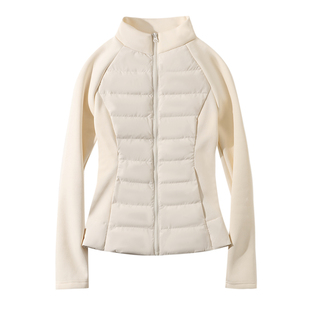 大于诗集 一夜冬来 90白鸭绒轻薄立领拼接羽绒服女保暖修身上衣冬