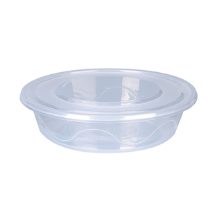 一次性餐盒1250/1500ml透明加厚外卖打包盒塑料圆盆大盘鸡小龙虾