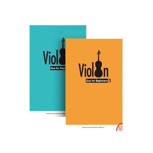 初学者的小提琴二重奏曲集 24首 英语版 两支小提琴 全套共一至二卷 雅马哈乐谱书 Violin Duo for Beginners Vol 1-2