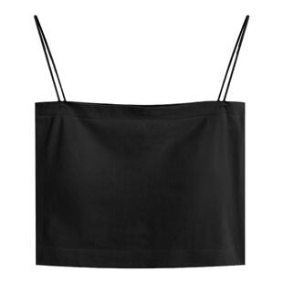 甜酷辣妹短款内搭小吊带内衣女夏外穿带胸垫背心女款白色美背上衣