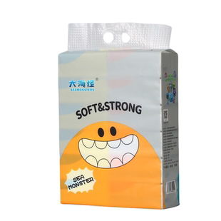 大海怪纸巾抽纸原生木浆干湿两用家用加厚餐巾纸实惠装卫生纸母婴