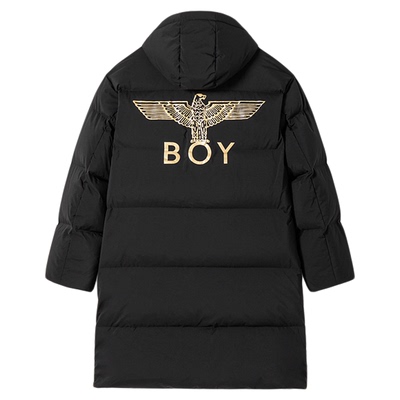 【暗夜星钻】BOYLONDON中长款羽绒服冬保暖男女款90绒外套N26900