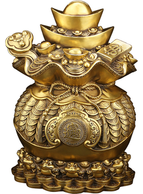 吉善堂黄铜家居客厅开业礼品元宝