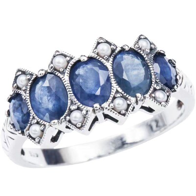 闺蜜礼物天然蓝宝石戒指