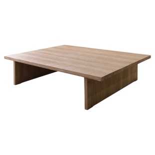 侘寂风浅色实木茶几日式原木茶几中古黑色深色客厅大茶几