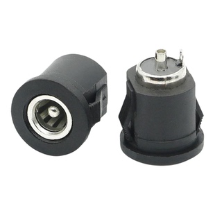 DC-022D卡扣带地脚安装圆形 DC直流电源插头5521家用电器充电接口