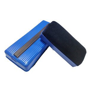 臻格白板擦带磁性绒面易擦干净中号玻璃白板擦黑板擦绿板画板擦粉笔擦