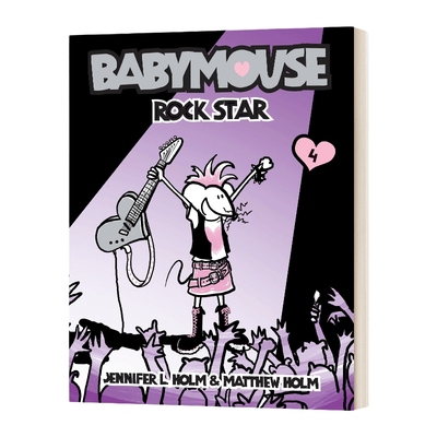 英文原版 Babymouse #4 Rock Star 老鼠宝宝系列4 摇滚歌星 漫画小说 英文版 进口英语原版书籍