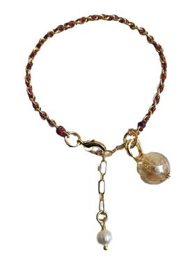 注入香水注入精油红手链原创手作