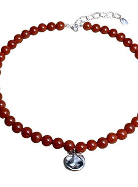原创设计红玛瑙西红柿项链