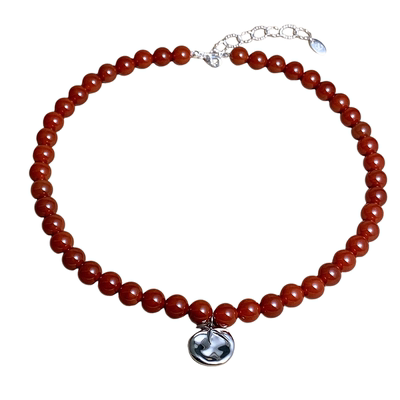 原创设计红玛瑙西红柿项链