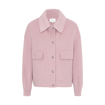 JESSIE娃娃领羊毛混纺毛呢外套冬