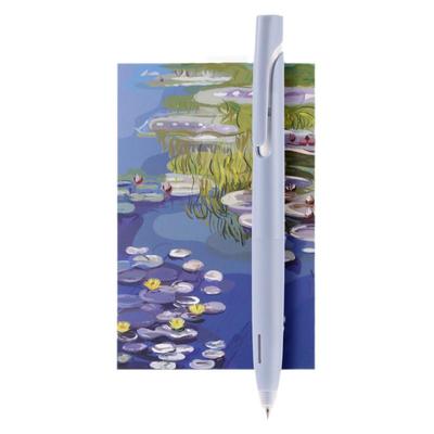 斑马名画限定中性笔带明信片速干