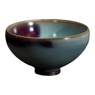 钧瓷宋式鸡心碗窑变釉高温原矿茶杯功夫茶具中式茶盏全手陶瓷茶器