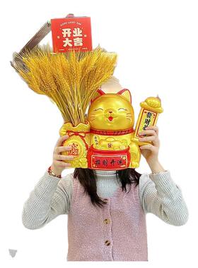 开业新款上市优质花篮大麦花篮客厅店铺猫福桶花瓶礼品送朋友礼物