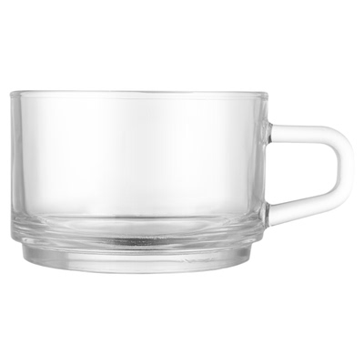 Glasslock盖朗钢化玻璃早餐杯牛奶燕麦咖啡杯水果酸奶水杯