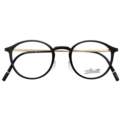 诗乐纯钛超轻无螺丝复古圆框眼镜