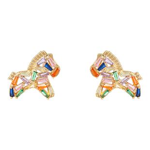 卡通小马耳夹无耳洞女款2026新款彩色可爱小众独特设计高级感配饰