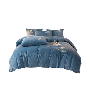 雅鹿被套牛奶绒冬季加绒单件被罩珊瑚绒双面150x200x230单人冬天