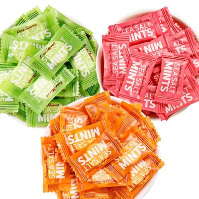 无糖海盐薄荷糖百香果压片糖糖果