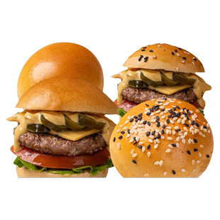 原味迷你汉堡胚商用儿童汉堡包坯早餐小汉堡mini汉堡面包胚半成品