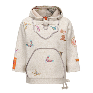 万图岁福童装【万事胜意贰】秋冬新款中国风国潮儿童卫衣亲子装