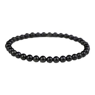 10A级正品乌金黑曜石手链男女本命年招财单圈手串复古风个性百搭