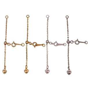 V.feel爱心调节延长链包金保色DIY手工饰品配件串珠手链加长尾链