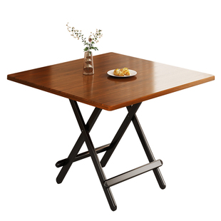 折叠餐桌家用小户型简易饭桌子出租屋户外便携摆摊吃饭小方桌子