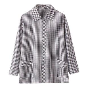 中老年棉衬衫妈妈女装春秋长袖老人衣服棉单衣薄款奶奶上衣