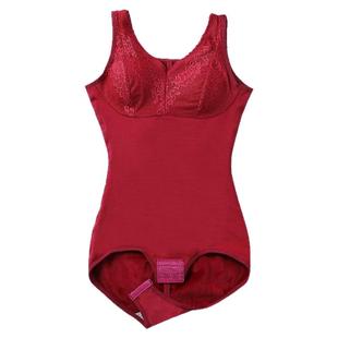 加厚加绒保暖内衣束身衣免穿文胸连体塑身衣保暖衣背心女秋衣冬季