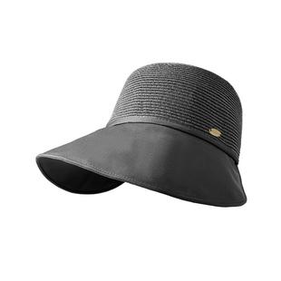 CACUSS帽子女士新款春夏渔夫帽防晒帽遮阳帽可折叠太阳帽草帽海边