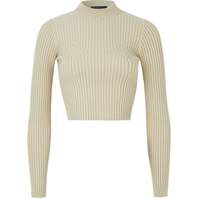 【季末折扣】The Range 女秋冬罗纹短款针织衫高领打底衫