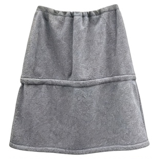 秒发！小众设计感韩国2026新款so*d休闲抽绳松紧腰摇粒绒半身裙女