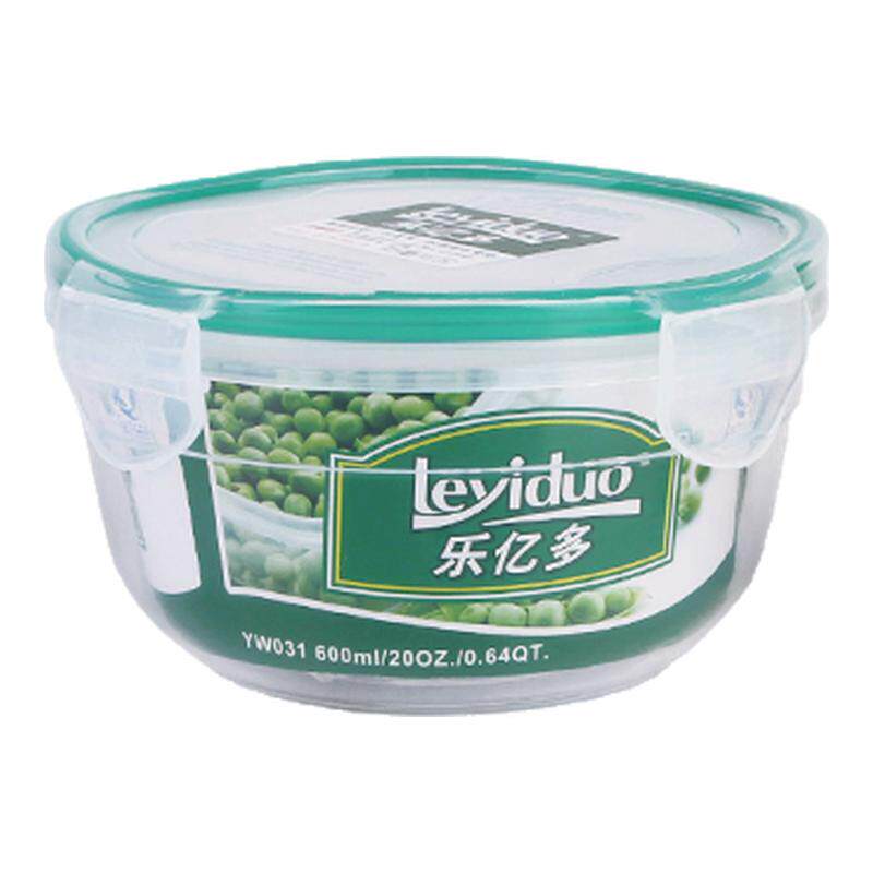 乐亿多保鲜盒塑料碗水果盒微波炉加热便携饭盒密封防漏汤碗 YW031