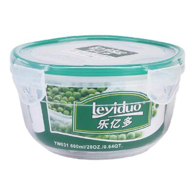 乐亿多保鲜盒塑料碗水果盒微波炉加热便携饭盒密封防漏汤碗 YW031