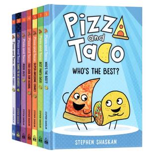 Pizza and Taco 披萨饼与玉米片9册 英文原版 Wrestling Mani 图画搞笑小说 图象式初级章节书进口英语桥梁书全彩漫画书籍精装版