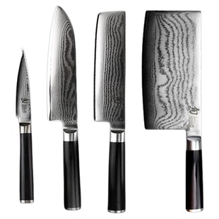 Kai贝印旬刀日本进口大马士革菜刀家用三德刀厨师刀水果刀具套装