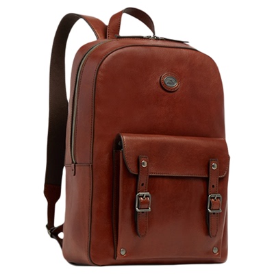 The Bridge/桥牌 新品GALILEO男复古大容量笔记本夹层牛皮双肩包