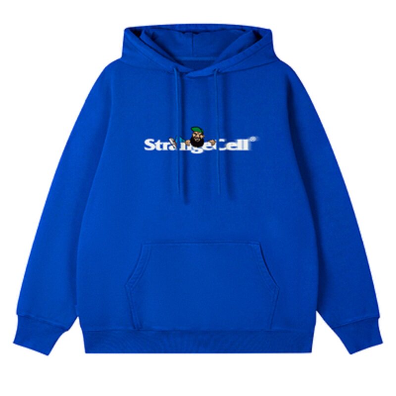 STRANGECELL印花加绒连帽卫衣