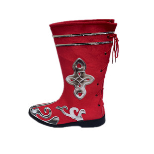 少数民族成人儿童男女蒙古鞋子藏族靴鞋新疆羌族男女舞龙打鼓靴子