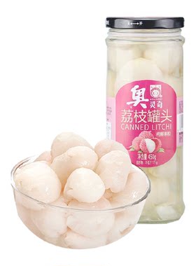 奥灵奇新鲜水果糖水荔枝罐头