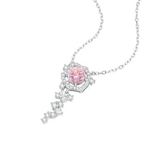 周大生琉璃玫瑰银项链女生套链锁骨链高级感轻奢生日礼物送女友