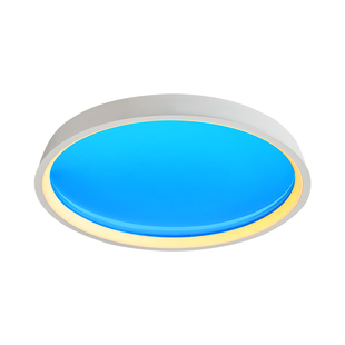 青天空灯明装卧室吸顶灯超薄圆形第三代智能蓝天窗灯自然光晴空灯