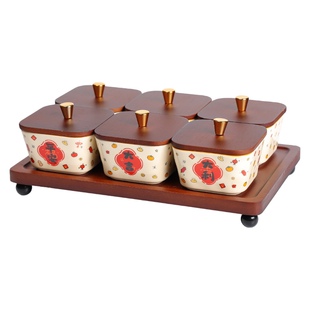 鹿谷川点心托盘客厅水果拼盘干果盒零食收纳盒高级感高颜值摆放盘