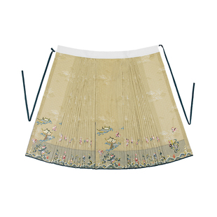 瞳莞重工马面原创设计瑶台银阙绣花梯形褶正品马面裙汉服女百搭