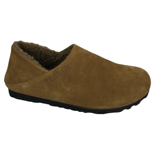 2025冬季新款休闲真皮博肯鞋加绒保暖豆豆鞋时尚舒适懒人鞋潮男鞋